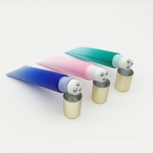 High quality custom logo new design 3 metal balls soft tubes eye Roll-On massage cream tube with alloy applicatior